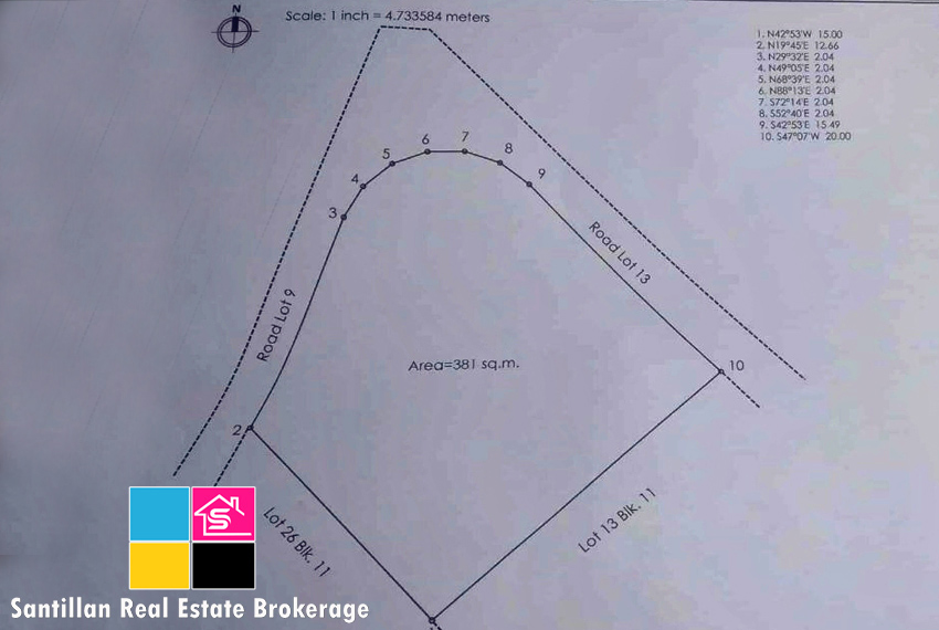 Corner Lot with Overlooking View for Sale at Kishanta Subdivision Talisay Cebu 2